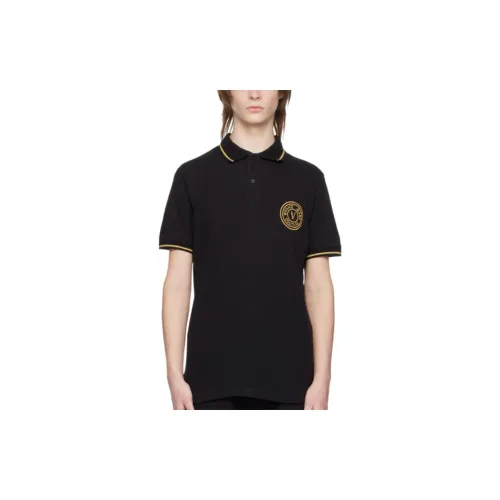 VERSACE JEANS Polo Shirts Men Black