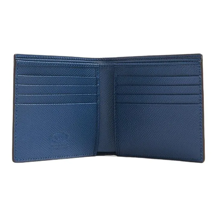 TOD'S Calfskin Wallet Men's Blue-2