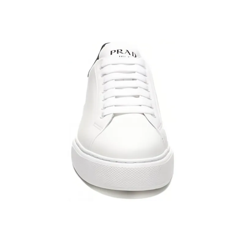 PRADA Leather Platform 'White Black'-3