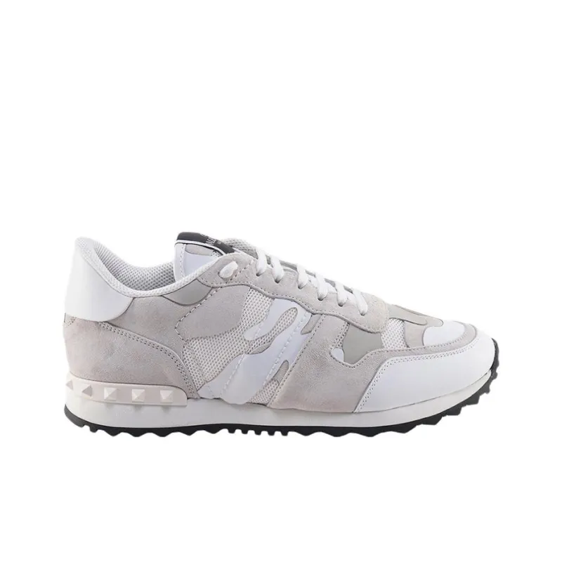 Valentino Rockrunner Sports Casual Shoes Men's Gray White-1