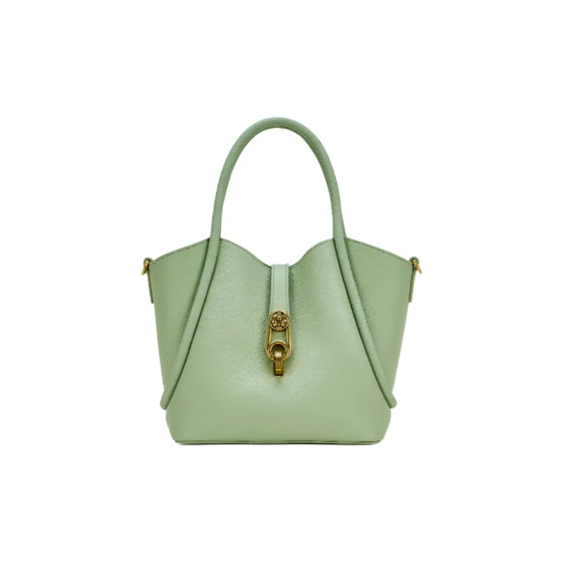 Hush Puppies Cow Leather Shoulder Bag Crossbody Bag Handbag Medium Size Women's Brown/Khaki/Light Green-12