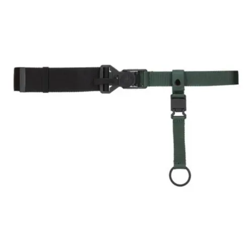 STONE ISLAND Solid Color Design Smooth Buckle Polyester Leather Belts Men's Black
