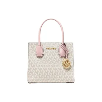 MICHAEL KORS Mercer PVC With Skin Trunk Bag Crossbody Bag One Shoulder Handbag Women's Ivory Grass