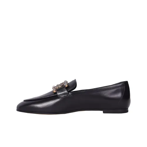 TOD'S Catena Crystal-embellished Leather Loafers