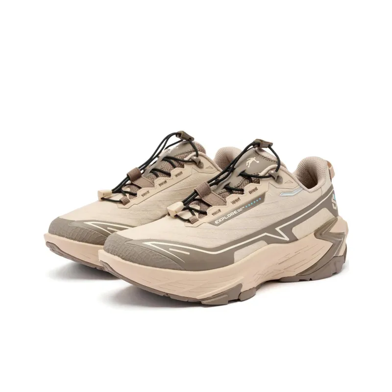 QIAODAN Light Cavalry Running Shoes Men Low Top Dusty Walnut-2
