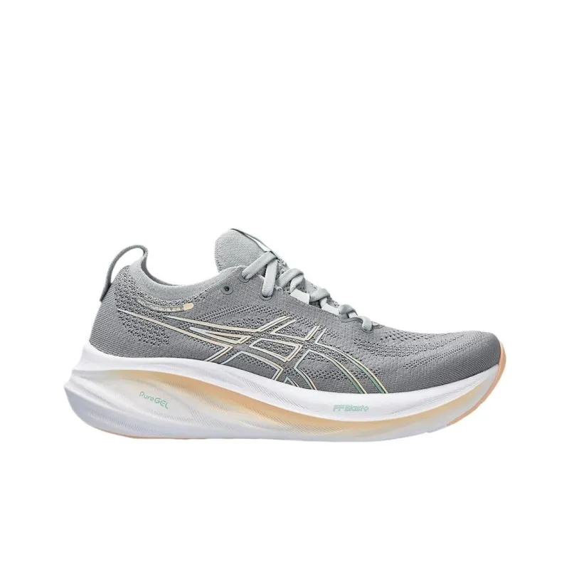 Asics Non slip Wear resistant Shock Absorption Low Top Running Shoes Women's Gray-1