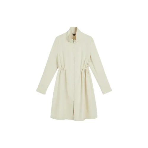 Yiner Trench Coats Women's Light Yellow Green