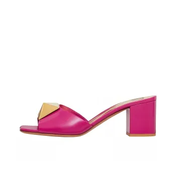 Valentino One Stud Slide Slippers Women's Pink