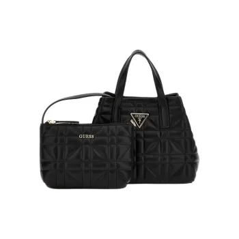 GUESS Polyurethane Tote Bag Shopping Bag Handbag Mini Women's Black