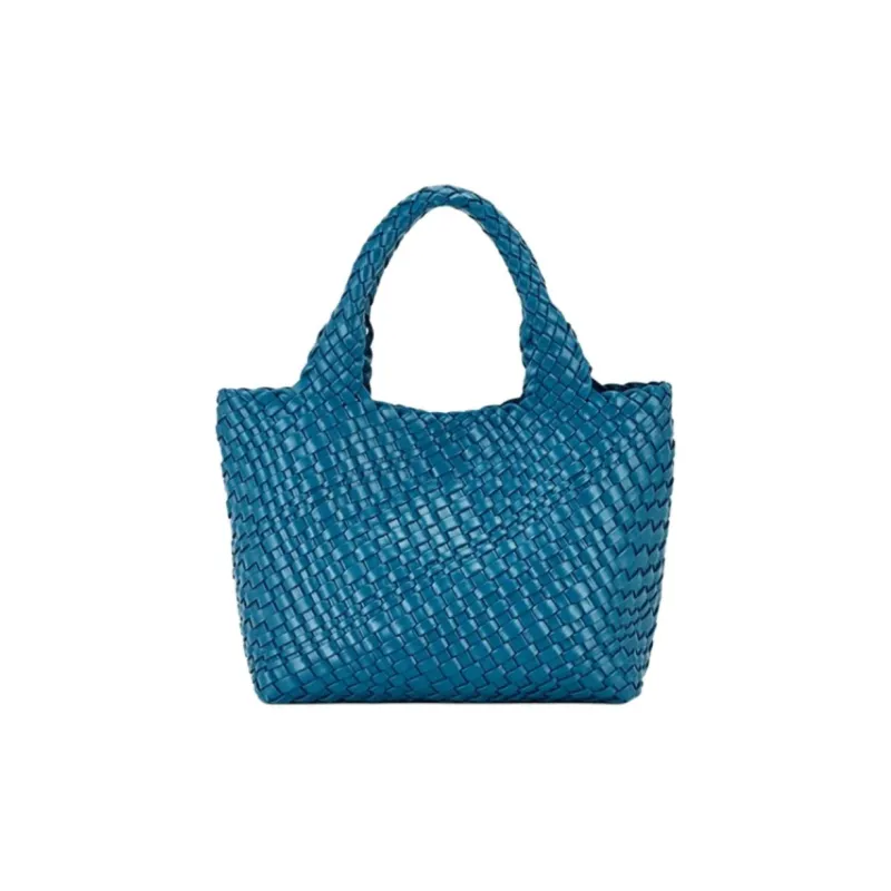 Hush Puppies Cow Leather Tote Bag Shopping Bag Handbag Medium Size Women's Blue-4