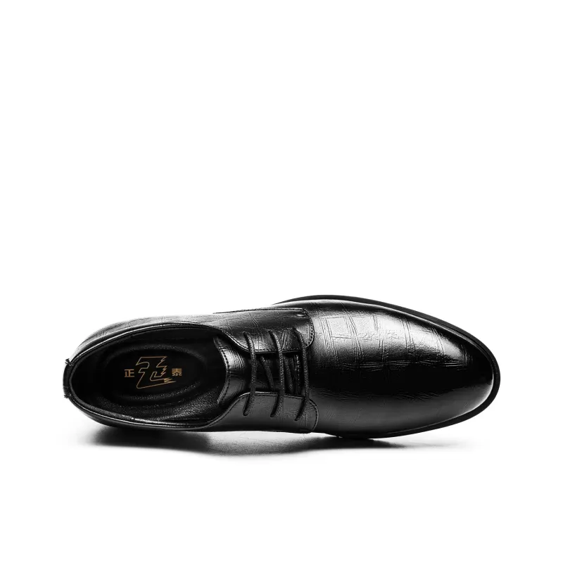 CHINT Dress Shoes Men Low Top Black-3