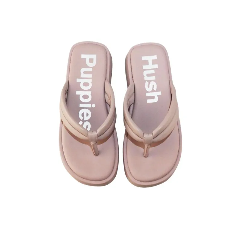 Hush Puppies Abrasion-Resistant Slip-Resistant Flip Flops Women's Pink-4
