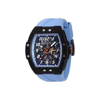 INVICTA Wrist Watch Automatic Mechanical Movement Silicone Strap 47mm Cut-Out Dial Men's Watches