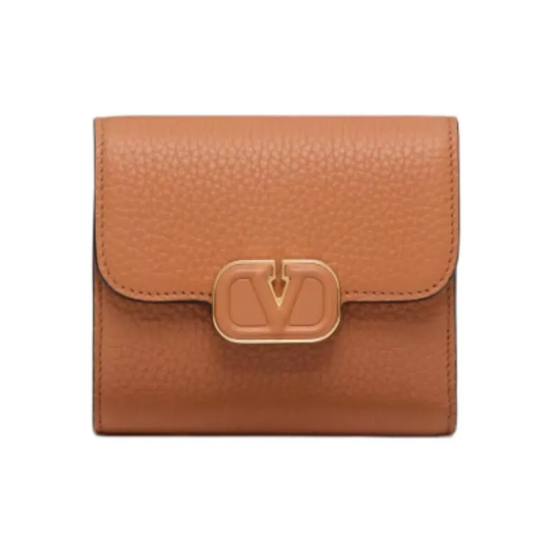 Valentino Leather Wallet Women's Almond-0