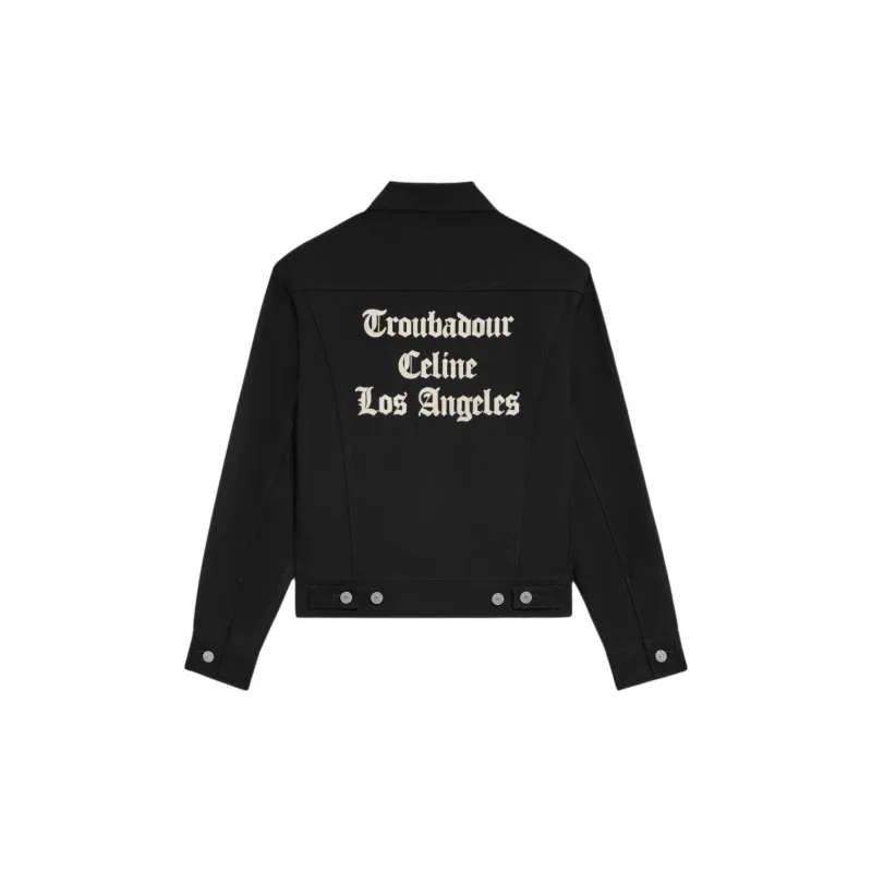 CELINE Troubadour Trucker Jacket In Raw Wash Denim-1