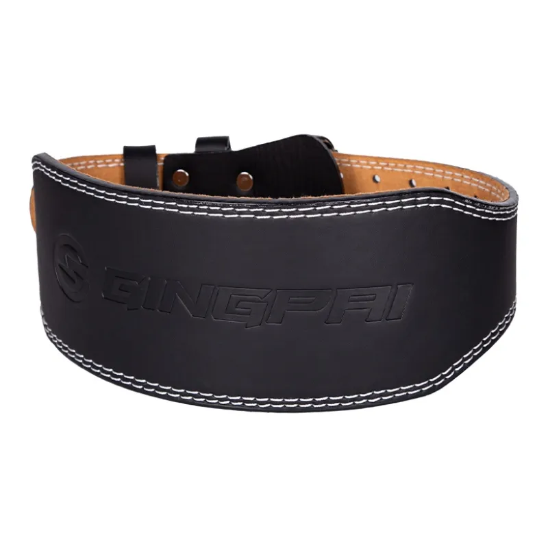 Competition Back Support Braces Fitness Protective Compression Cow Leather Suede Unisex-4