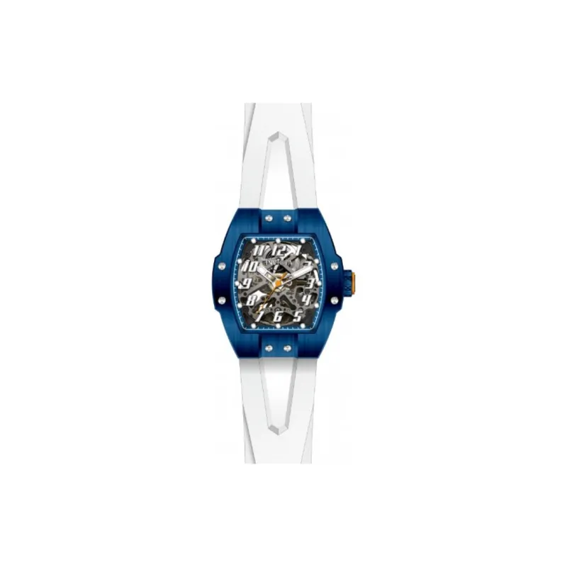 INVICTA Wrist Watch Automatic Mechanical Movement Silicone Strap 44mm Black Dial Men's Watches-4