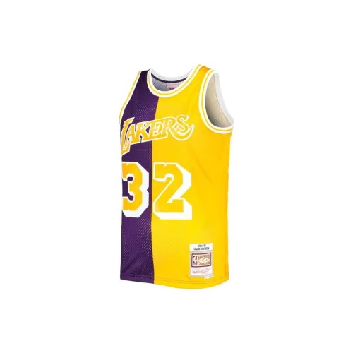 Mitchell Ness X NBA Los Angeles Lakers Basketball Jerseys Men Purple/Yellow