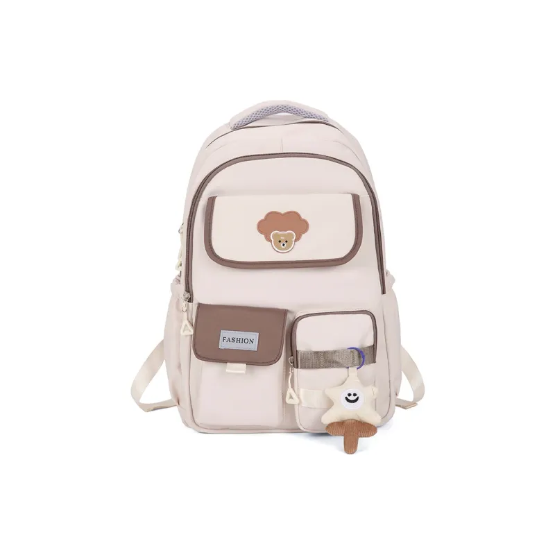 Single Warehouse Nylon Backpack Unisex Ecru/Black/Pink/Violet/Green-0