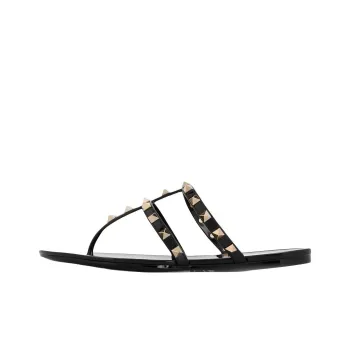 Valentino Rockstud Slip Resistant Flip Flops Women's Black