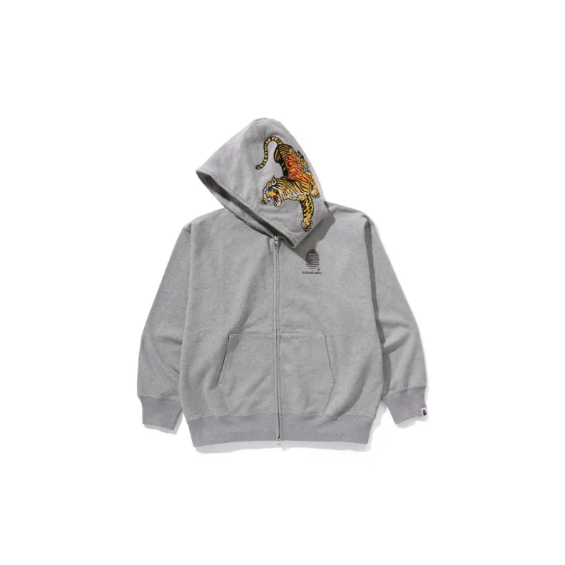 Bape A BATHING APE Tiger And Dragon Relaxed Fit Full Zip Hoodie-5