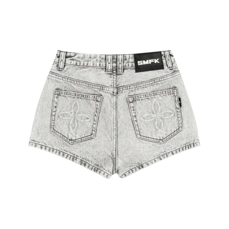 SMFK Denim Shorts Women's Dusty Gray-1