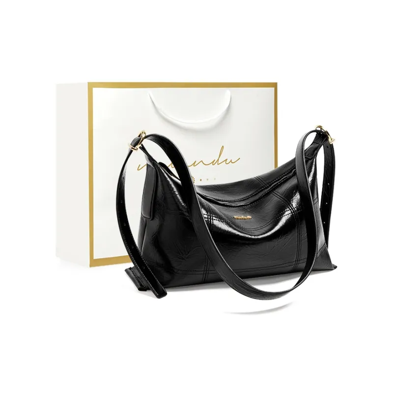 Narandu Cow Leather Crossbody Bags Shoulder Bags Large Size Women's Coffee/Midnight Black-7