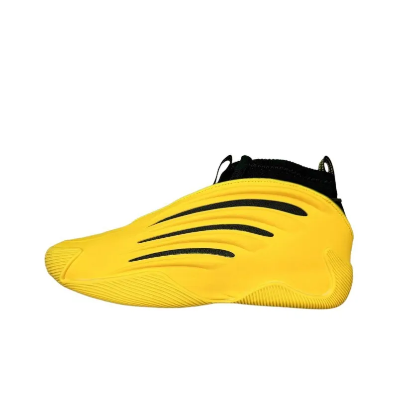 Adidas Harden Vol.9 Cushioning Anti Slip And Wear Resistant Mid Top Basketball Shoes Men's Yellow-0