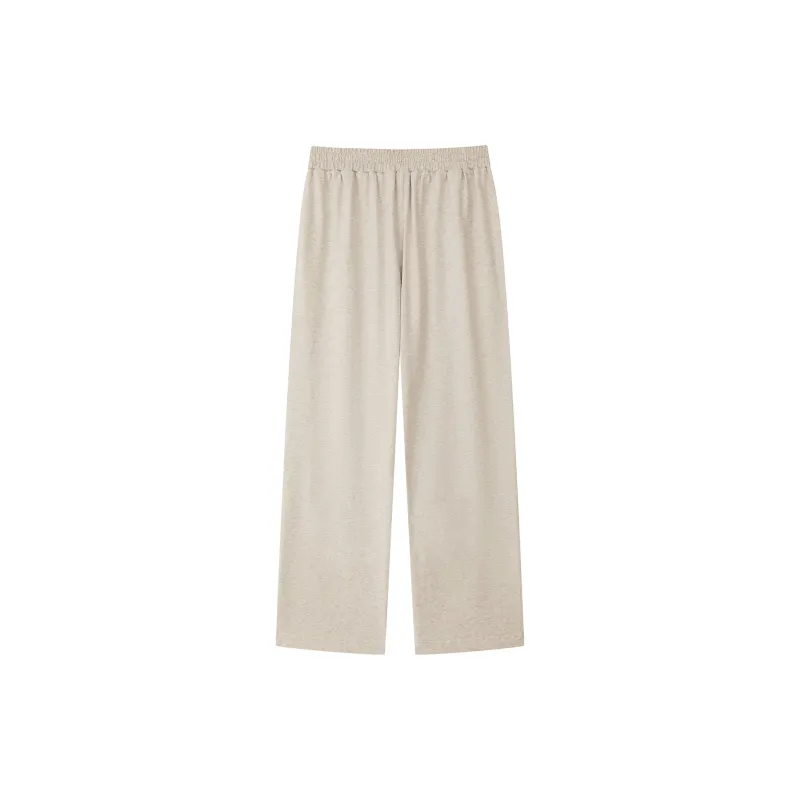 Fearless East Casual Pants Unisex Beige Linen-1
