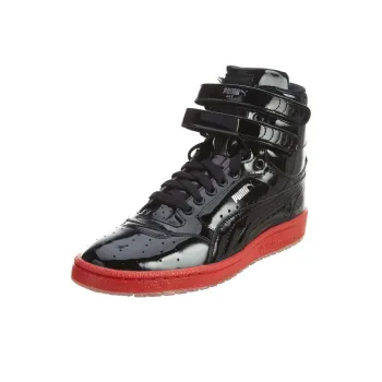 PUMA Sky 2 Anti Slip Wear Resistant High Top Skateboard Shoes Women's Black Red
