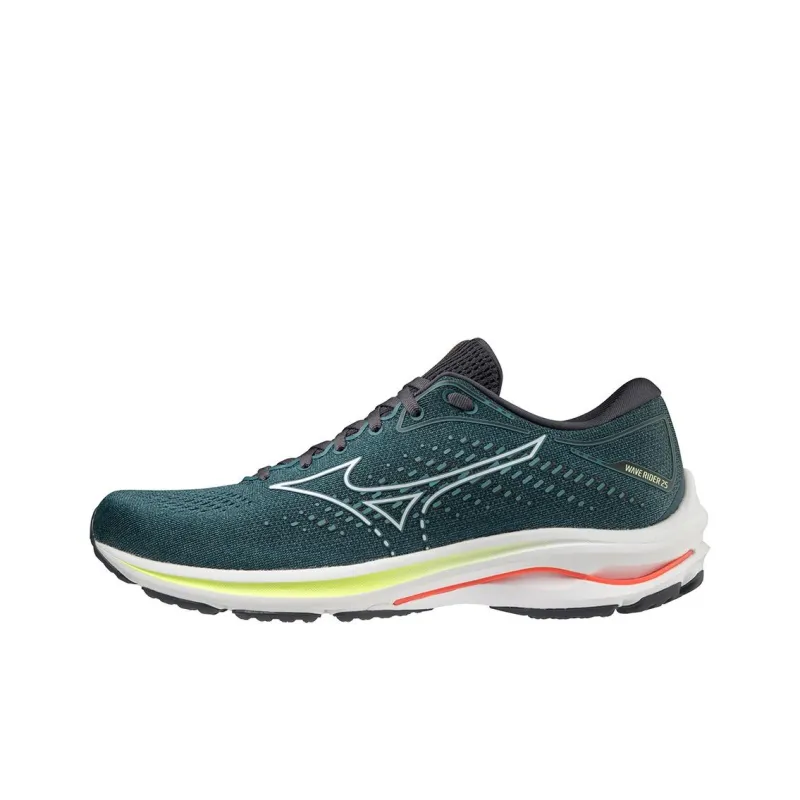 Mizuno Wave Rider 25 Anti Slip And Wear Resistant Rebound Low Top Running Shoes Men's Turquoise-0
