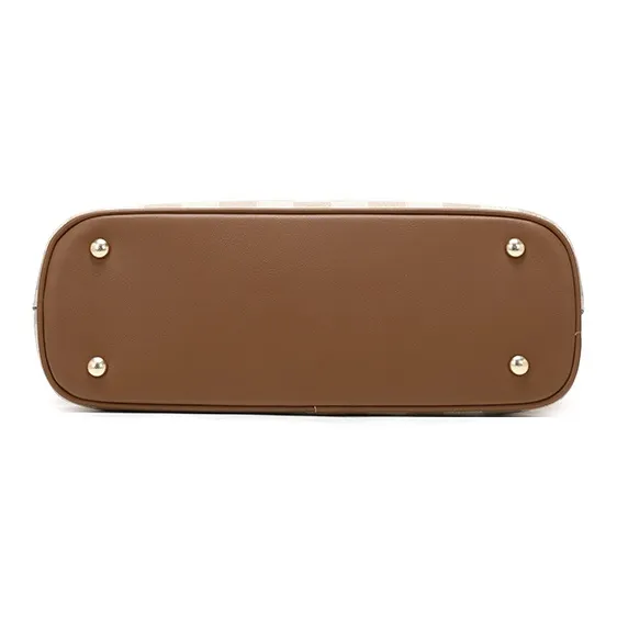 SNOOPY PU Shoulder Bag Women's Brown-5
