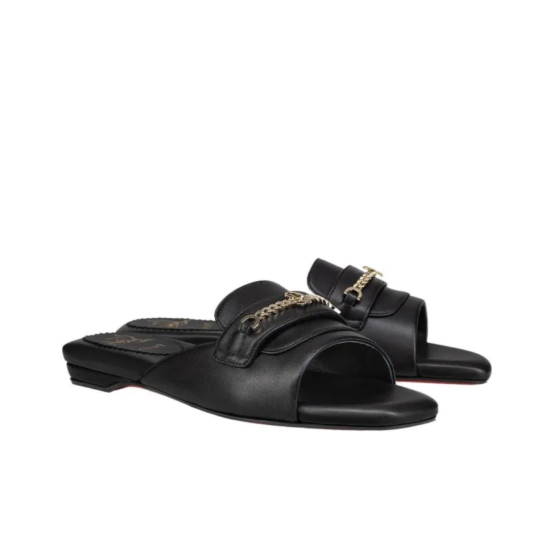 CL LUBOTING Slide Slippers Women's Black-3