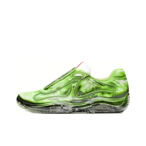 Cass x PRADA D3cay Wear-Resistant Low-Top Athletic Shoes Unisex Bright Green