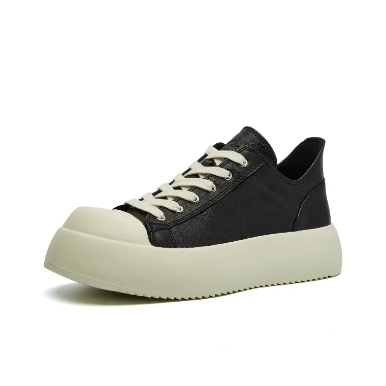 Oak Elephant Coverage Cushioning Low-Top Skateboard Shoes Men's Black-1