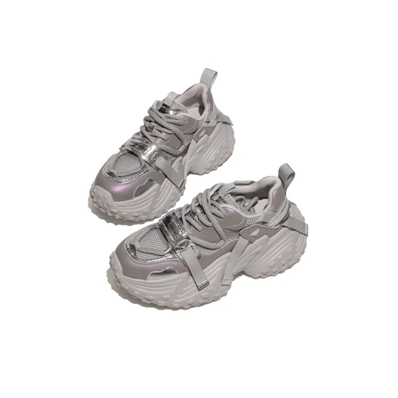 XIAOFAMIAO Breathable Height Increasing Low-Top Chunky Sneakers Women's-2