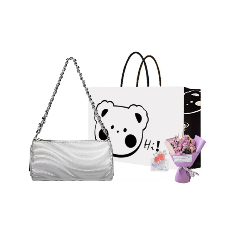 NX DOUGHNUT PU Shoulder Bag Regular Women's Silver-3