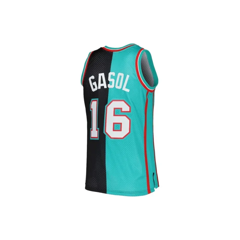 NBA x Mitchell & Ness Memphis Grizzlies Pau Gasol Basketball Jerseys Men's Black/Turquoise-1