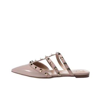 Valentino Rockstud GARAVANI Casual Single Shoes Women's Nude Pink