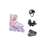 Pink Purple Shoes+COBET Protective Gear+Helmet+Shoulder Bag
