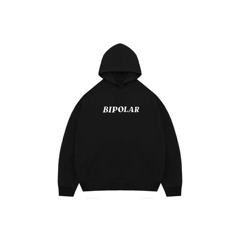BIPOLAR Hoodie Unisex Navy Blue Black Gray Milk White Coffee-5