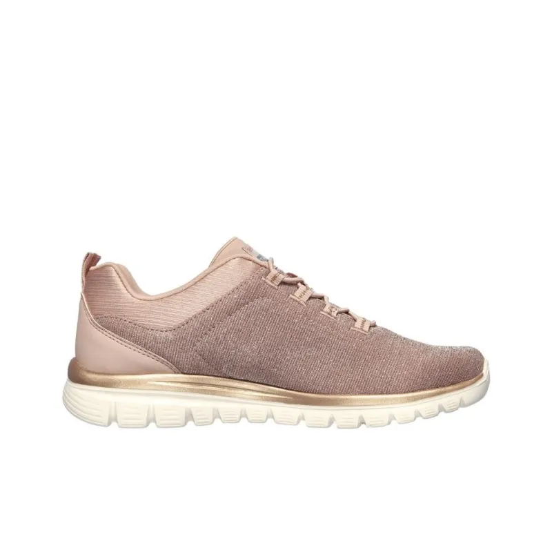 Skechers Graceful Anti-Slip Wear-Resistant Low-Top Casual Shoes Women's Rose Gold-1