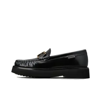 TOD'S Logo Plaque Round Toe Loafers Women's