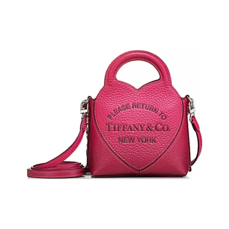TIFFANY & CO. Return To Tiffany™ Series Taurillon Leather Handbag Shoulder Bag Crossbody Bag Small Size Women's Red-1