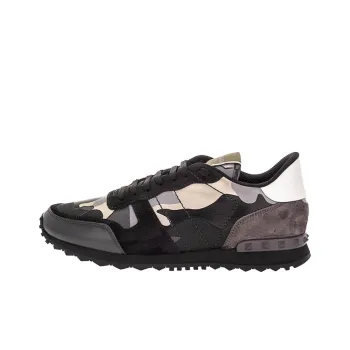 Valentino Rockrunner Low Top Casual Shoes Men's Black Camouflage