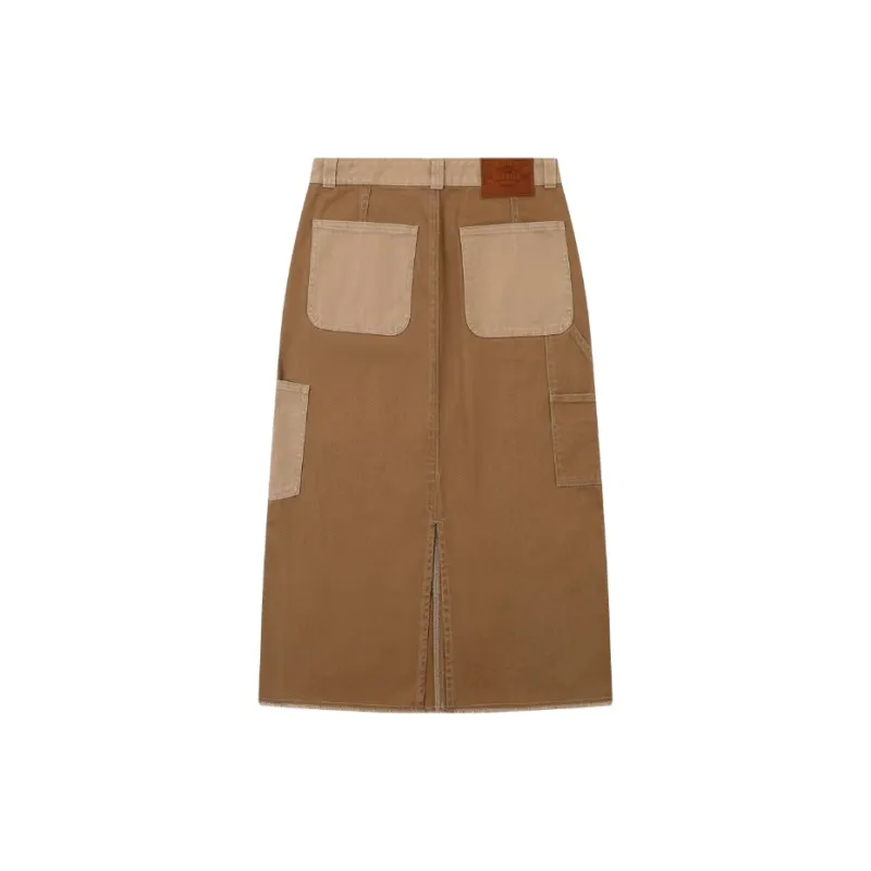 JOYRICH Twill Panel A-Line Denim Long Skirt Summer Skirt Women's-1