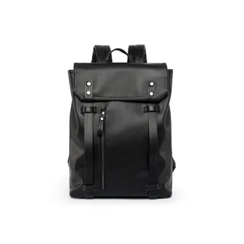 Yalu Microfiber Synthetic Leather Backpack Large Size Men's Black