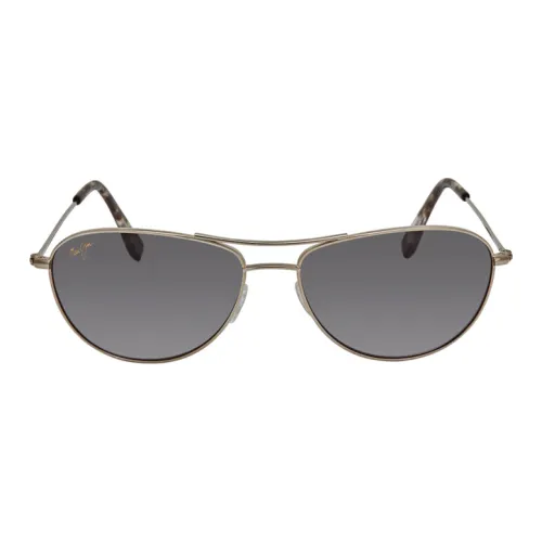 Maui Jim Titanium Aviator Sunglasses Unisex Black