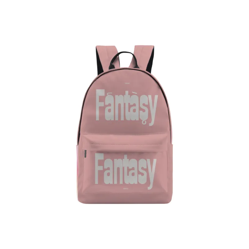 SRRW PU Student Backpack Regular Unisex Black Pink-6