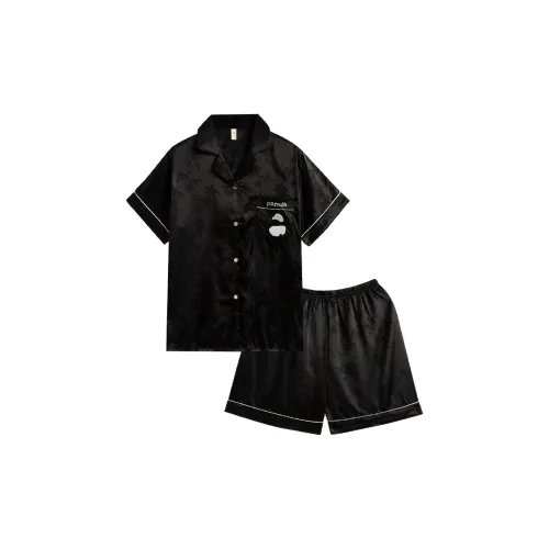 Sleeping Beauty Pajama Set Women's Black